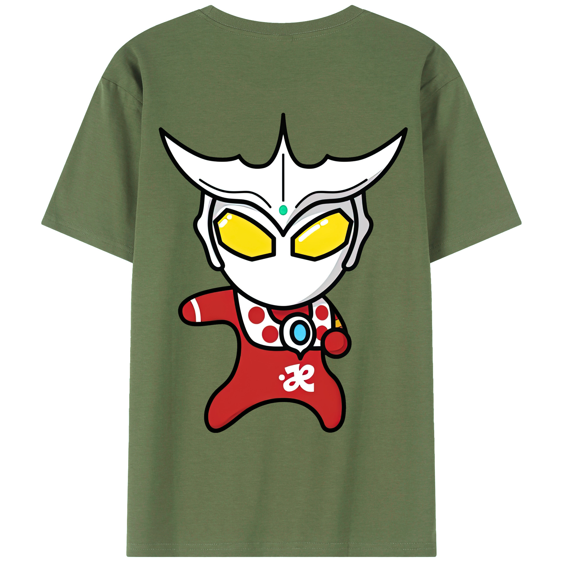 （画像用） ウルトラマン Ultraman 綿100％ メンズ半袖Tシャツ（バックプリント） 通気性